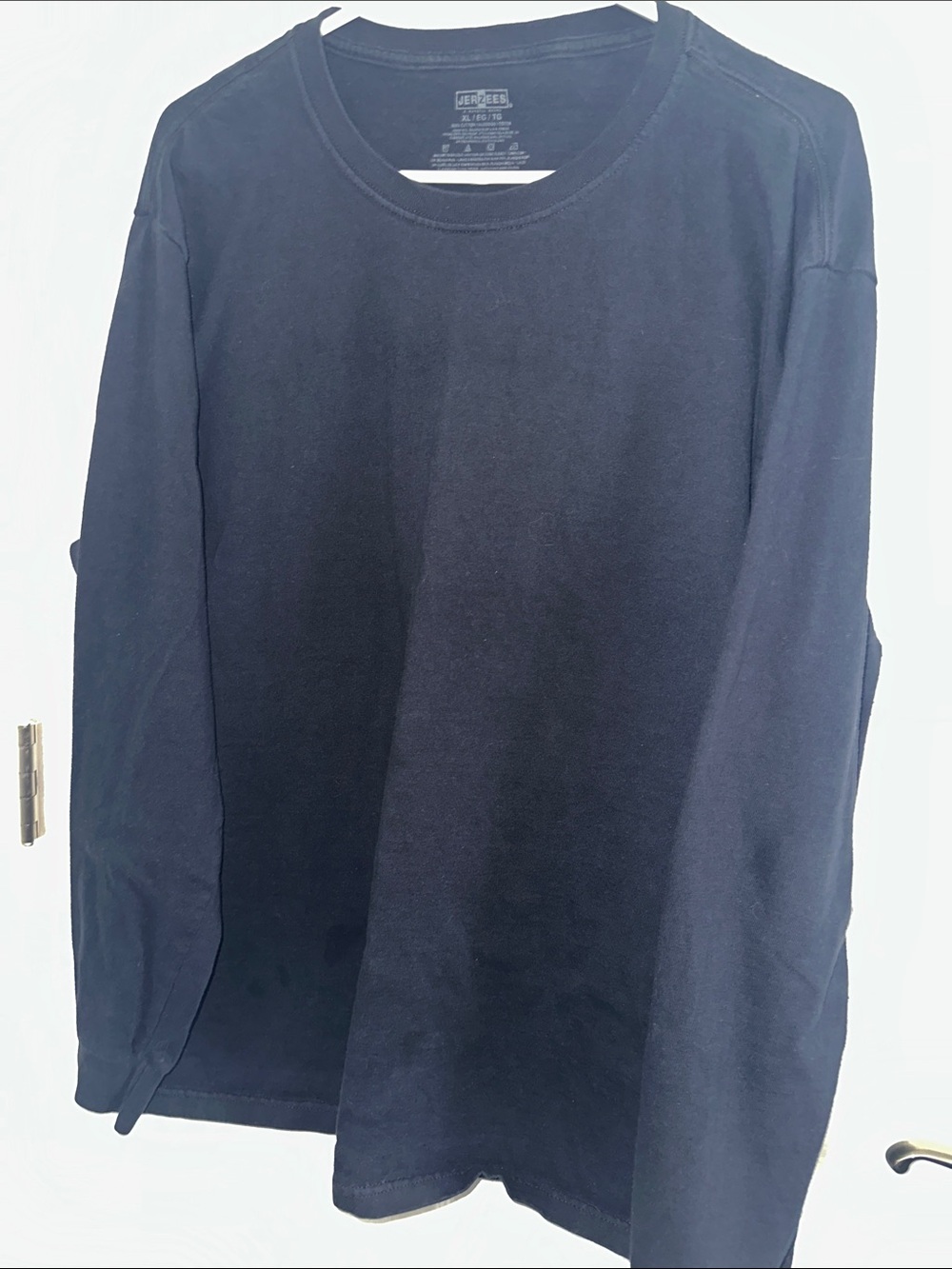 Jerzees Navy Long Sleeve Crew Neck Shirt